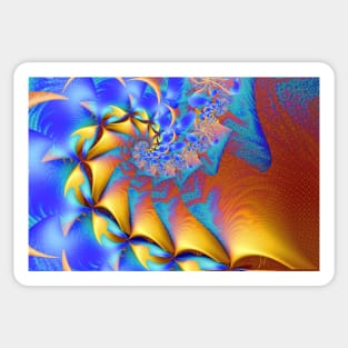 Waves and Fins Fractal Sticker